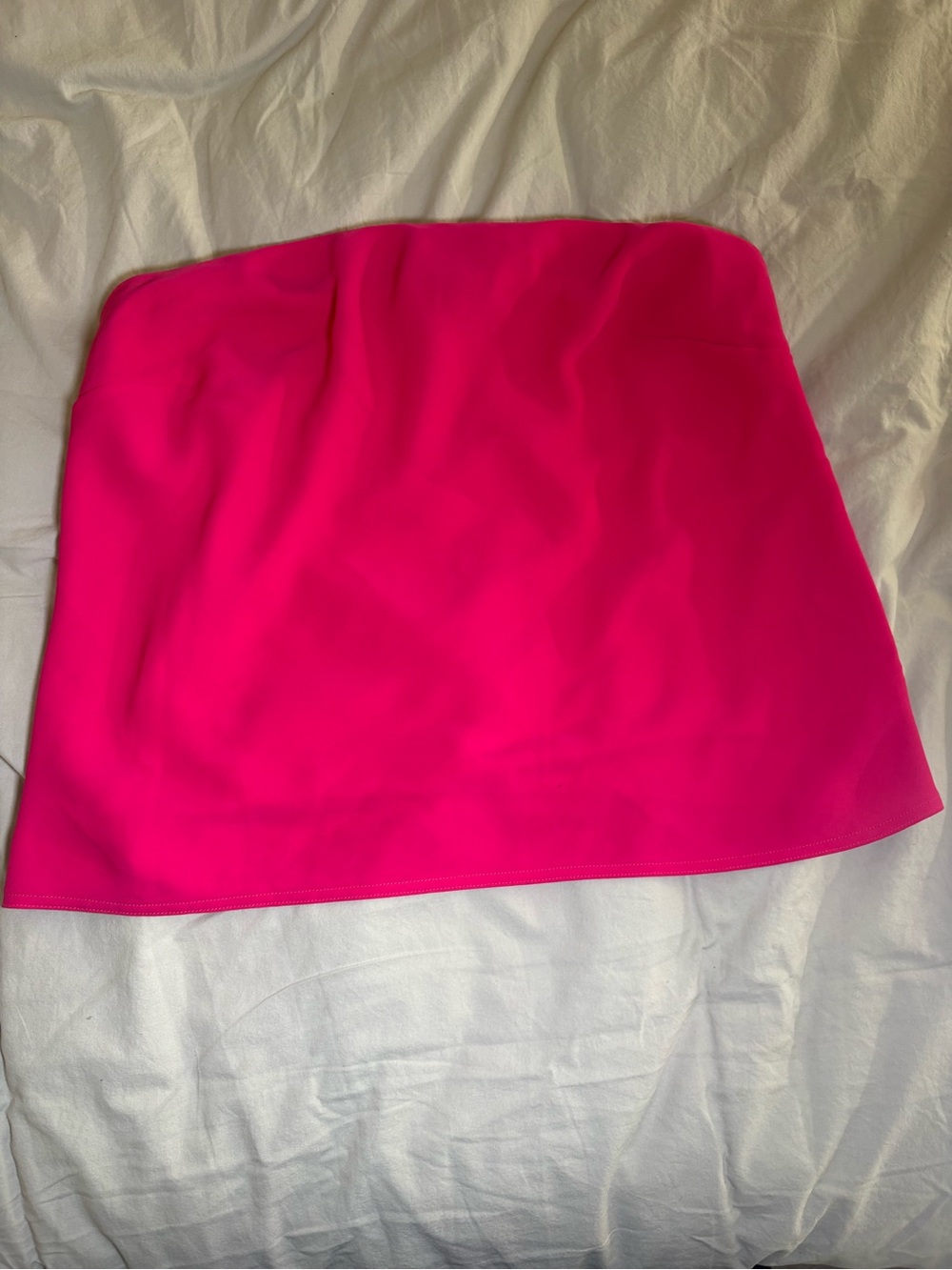 Babaton Hot Pink Strapless Mini Skirt